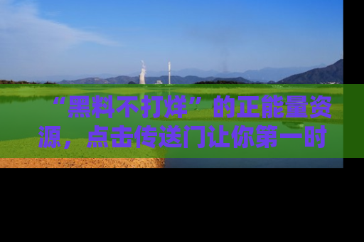 “黑料不打烊”的正能量资源,点击传送门让你第一时间获取最新入口资讯!