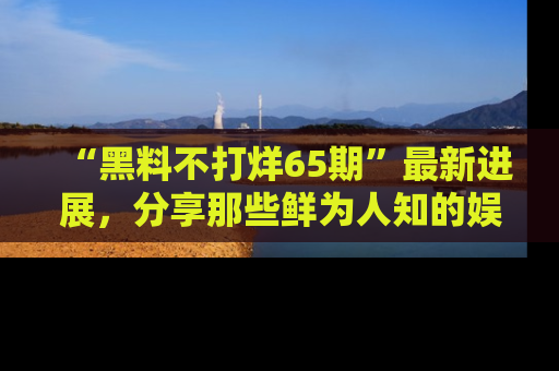 “黑料不打烊65期”最新进展,分享那些鲜为人知的娱乐八卦