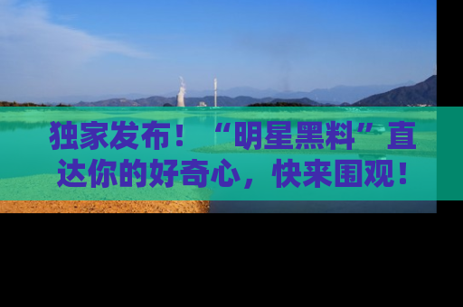 独家发布！“明星黑料”直达你的好奇心，快来围观！