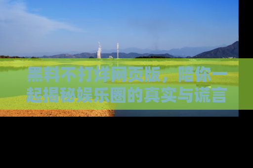 黑料不打烊网页版，陪你一起揭秘娱乐圈的真实与谎言。