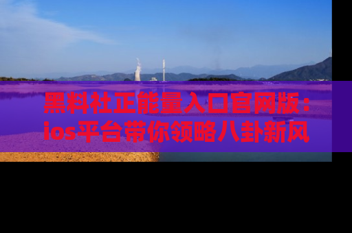 黑料社正能量入口官网版：ios平台带你领略八卦新风潮！