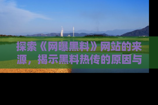 探索《网曝黑料》网站的来源，揭示黑料热传的原因与影响