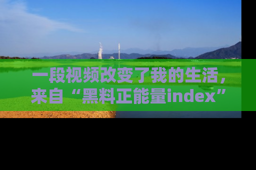 一段视频改变了我的生活，来自“黑料正能量index”的真实分享